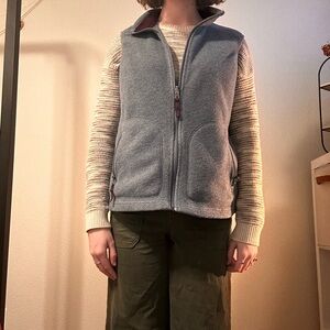 Eddie Bauer Light Gray Fleece Vest